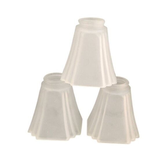 Lamp Bulb Cover, vintage frosted glass ruffled lamp shade replacement light shad - Picture 5 of 8